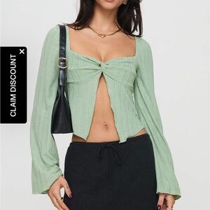 NWT Princess Polly Mani Top Long Sleeve - Green